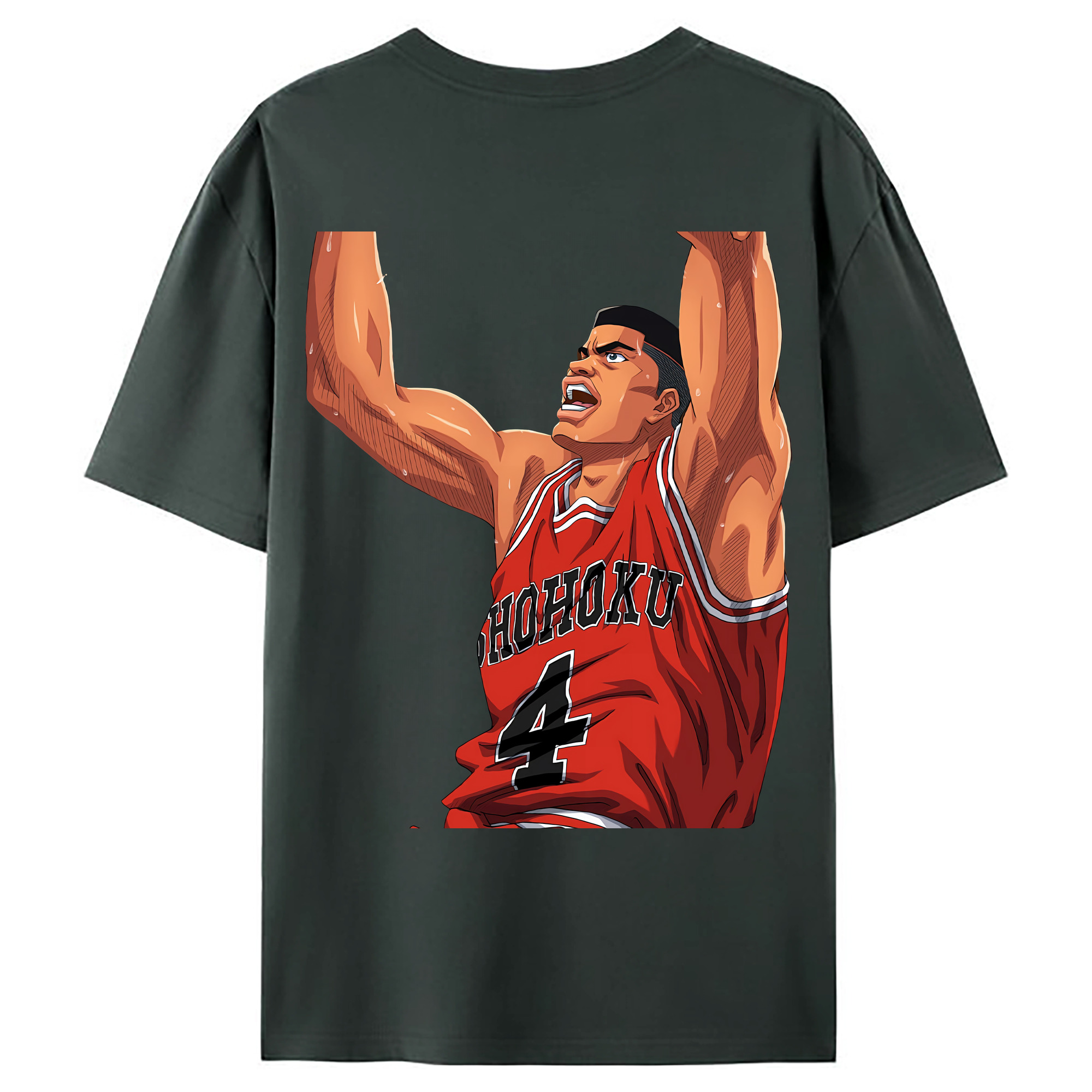 （画像用） SLAM DUNK／スラムダンク 綿100％ メンズ半袖Tシャツ（バックプリント） 通気性